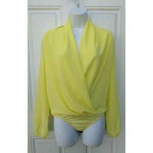 Boohoo Yellow Bodysuit